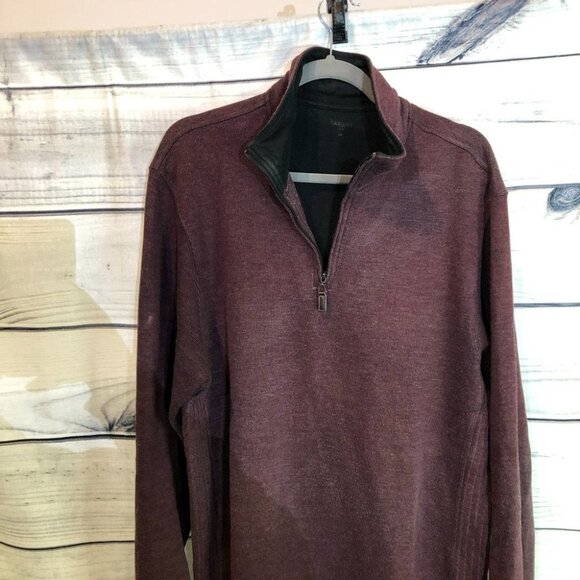 Haggar maroon Half zip burgundy pullover - Picture 7 of 15